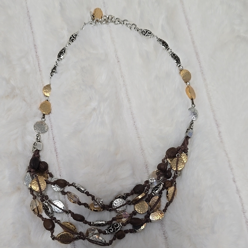 Brighton  Multi-Layered Gold and Silver Necklace